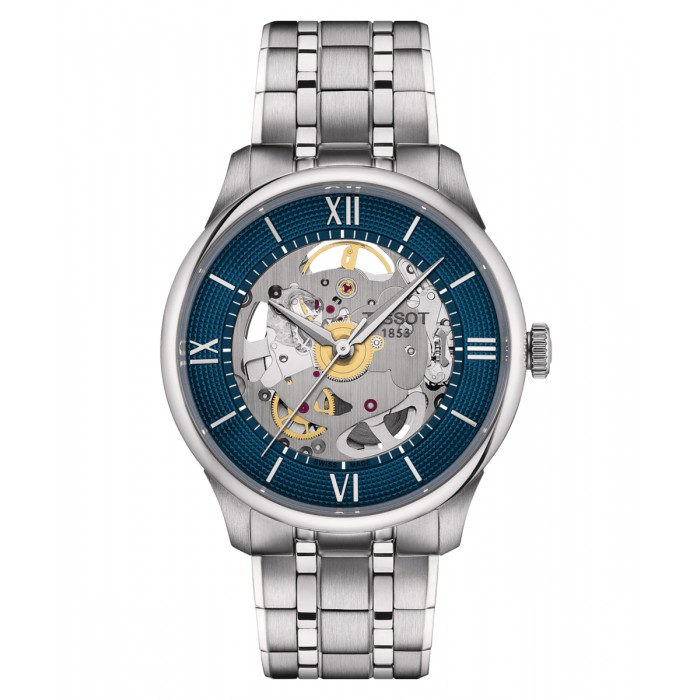 TISSOT CHEMIN DES TOURELLES SQUELETTE Αυτόματο Ρολόι Ασημί Ανοξείδωτο Ατσάλι μπρασελέ T1398361104800 TISSOT CHEMIN DES TOURELLES SQUELETTE Αυτόματο Ρολόι Ασημί Ανοξείδωτο Ατσάλι μπρασελέ T1398361104800