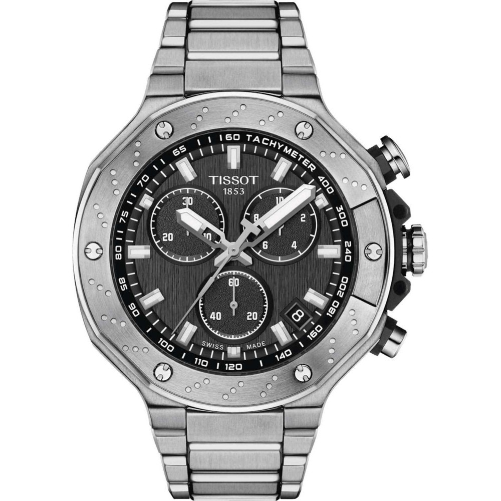 TISSOT T-Race Chronograph Ρολόι Ανδρικό Ασημί Ανοξείδωτο Ατσάλι μπρασελέ T1414171105101