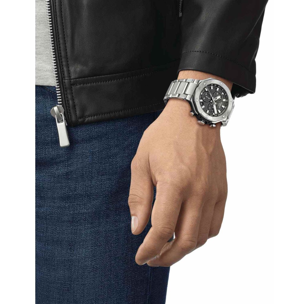TISSOT T-Race Chronograph Ρολόι Ανδρικό Ασημί Ανοξείδωτο Ατσάλι μπρασελέ T1414171105101