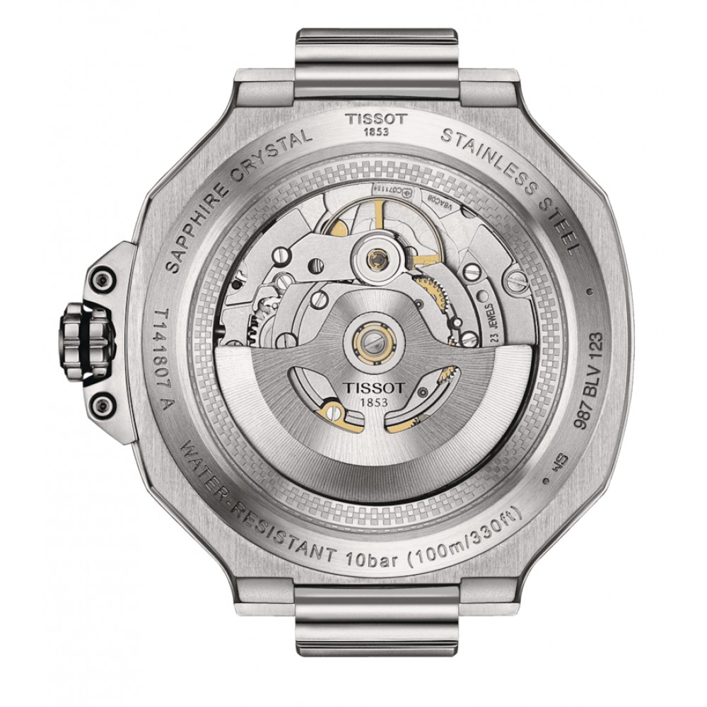 TISSOT T-Sport T-Race Powermatic 80 Ρολόι Ανδρικό Ασημί Ανοξείδωτο Ατσάλι μπρασελέ T1418071104100