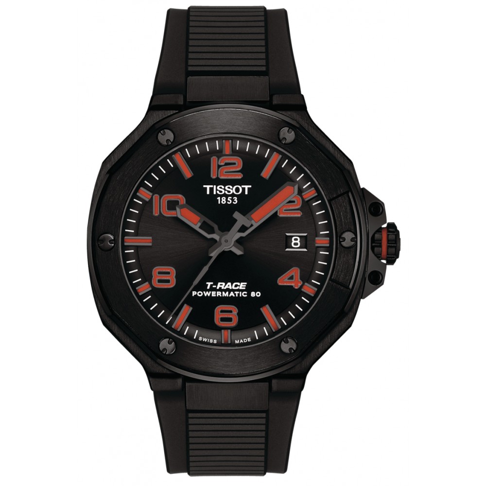 TISSOT T-Sport T-Race Powermatic 80 Ρολόι Ανδρικό Μαύρο Καουτσούκ λουράκι T1418073705700