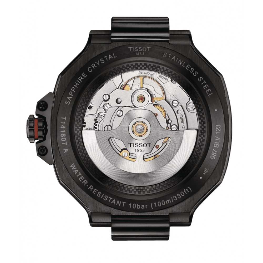 TISSOT T-Sport T-Race Powermatic 80 Ρολόι Ανδρικό Μαύρο Καουτσούκ λουράκι T1418073705700