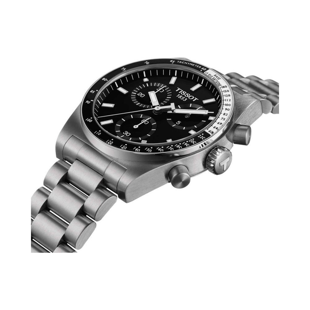TISSOT T-Sport PR516 Chrono Ρολόι Ανδρικό Ασημί Ανοξείδωτο Ατσάλι μπρασελέ T1494171105100
