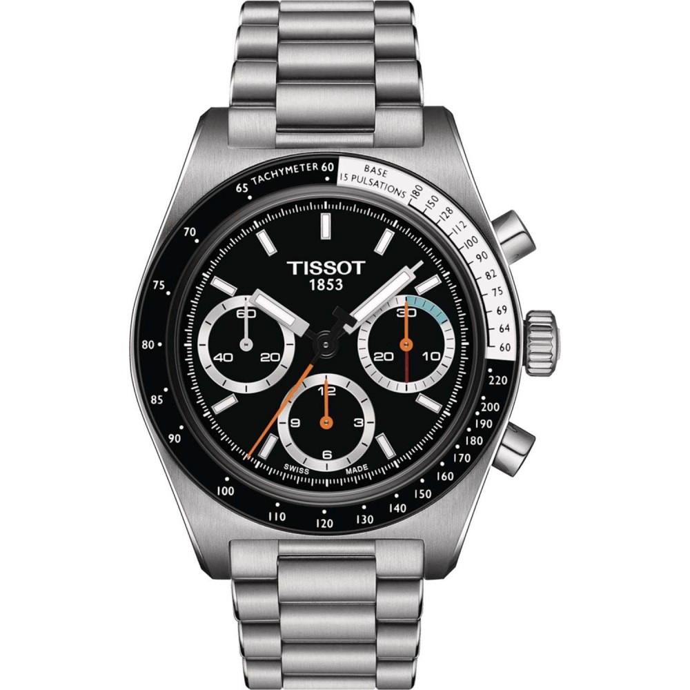 TISSOT T-Sport PR516 Mechanical Chronograph Ρολόι Ανδρικό Ασημί Ανοξείδωτο Ατσάλι μπρασελέ T1494592105100