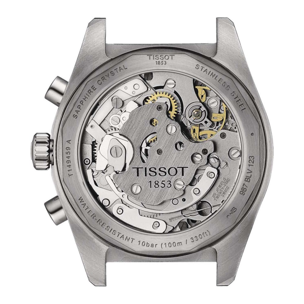 TISSOT T-Sport PR516 Mechanical Chronograph Ρολόι Ανδρικό Ασημί Ανοξείδωτο Ατσάλι μπρασελέ T1494592105100