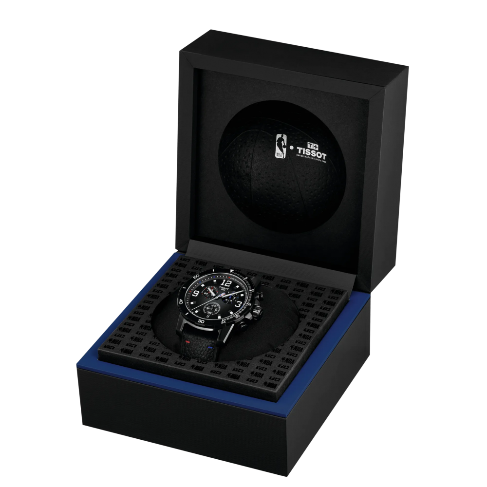 TISSOT T-Sport Supersport NBA Special Edition Ρολόι Ανδρικό Μαύρο Δερμάτινο Λουράκι T1256173706700