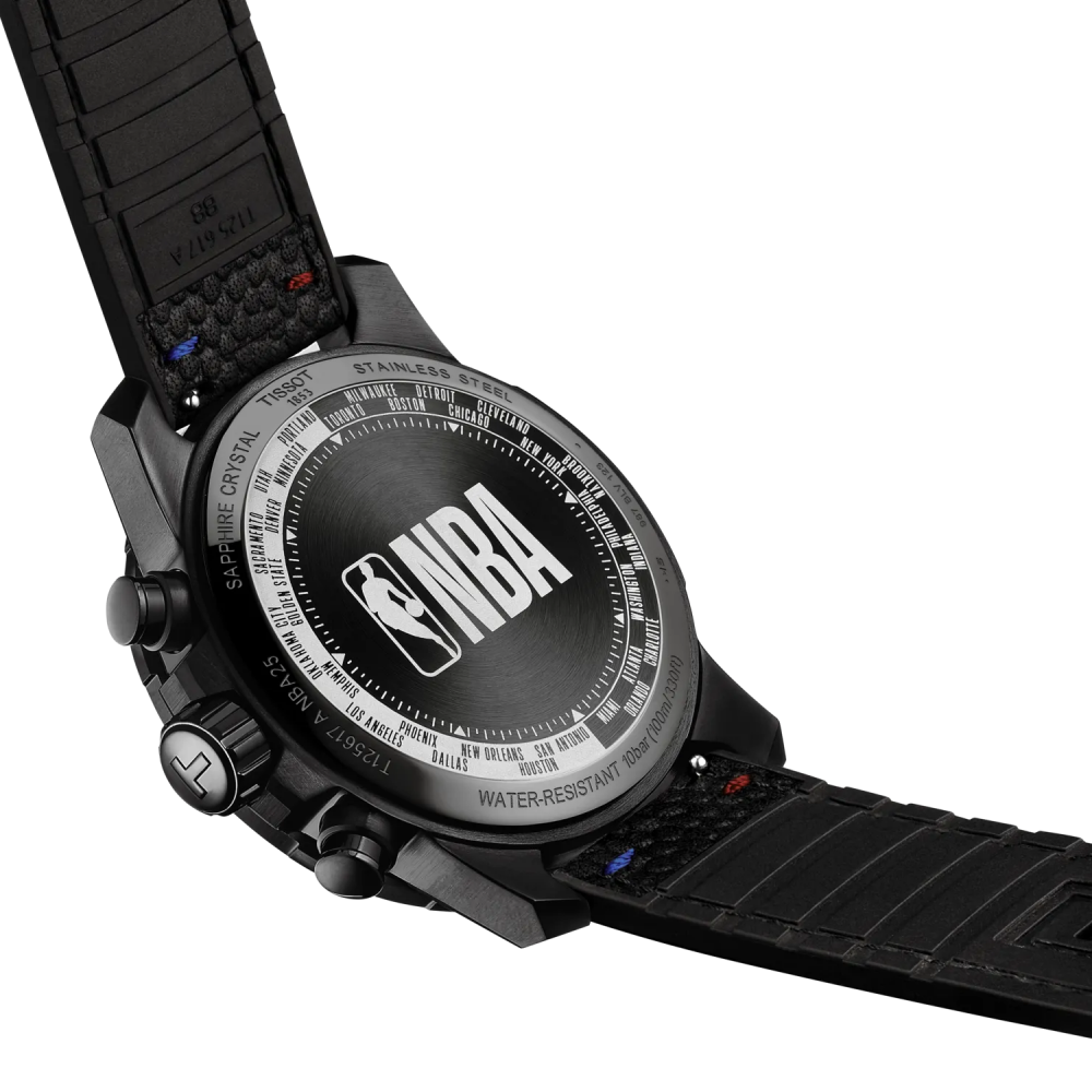 TISSOT T-Sport Supersport NBA Special Edition Ρολόι Ανδρικό Μαύρο Δερμάτινο Λουράκι T1256173706700