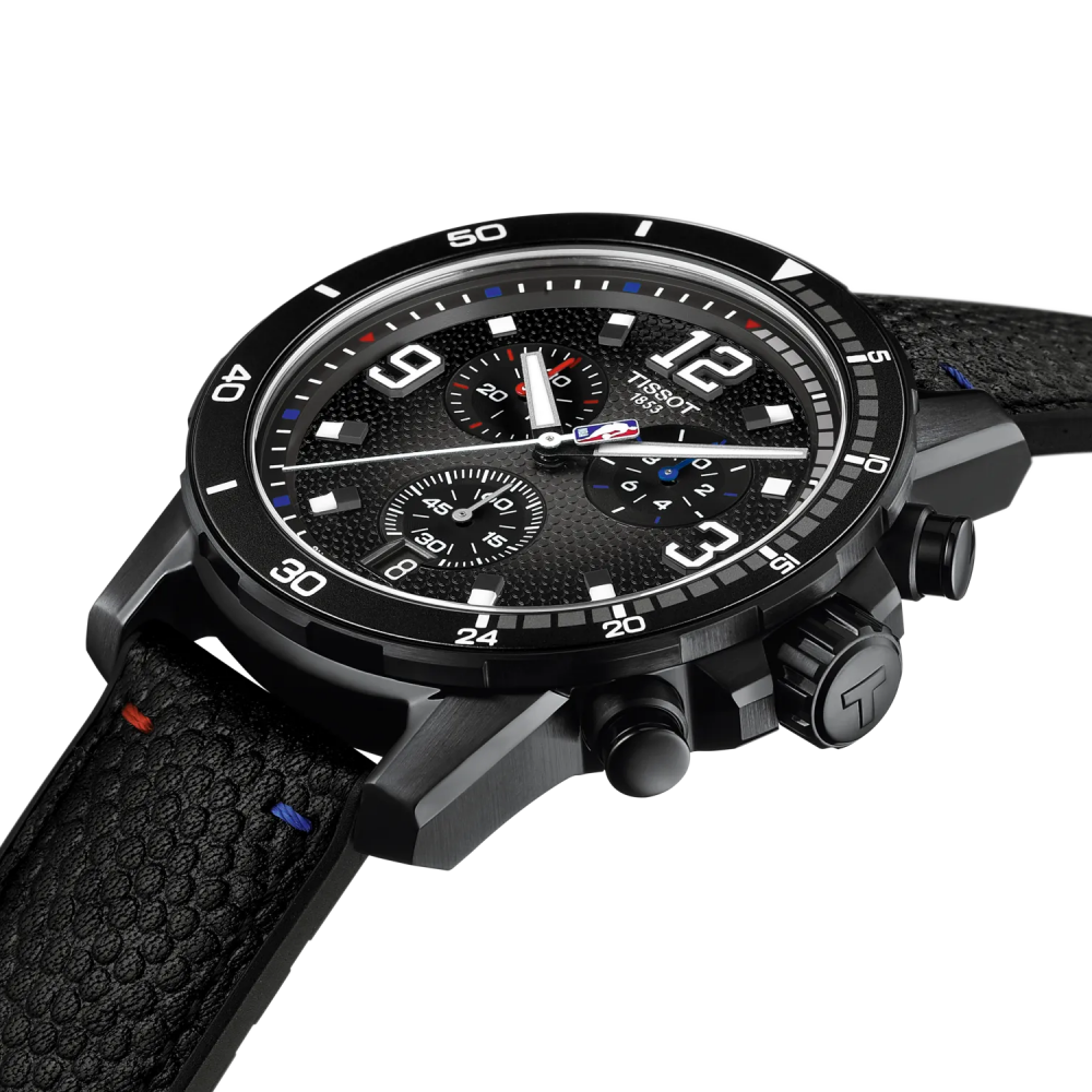 TISSOT T-Sport Supersport NBA Special Edition Ρολόι Ανδρικό Μαύρο Δερμάτινο Λουράκι T1256173706700