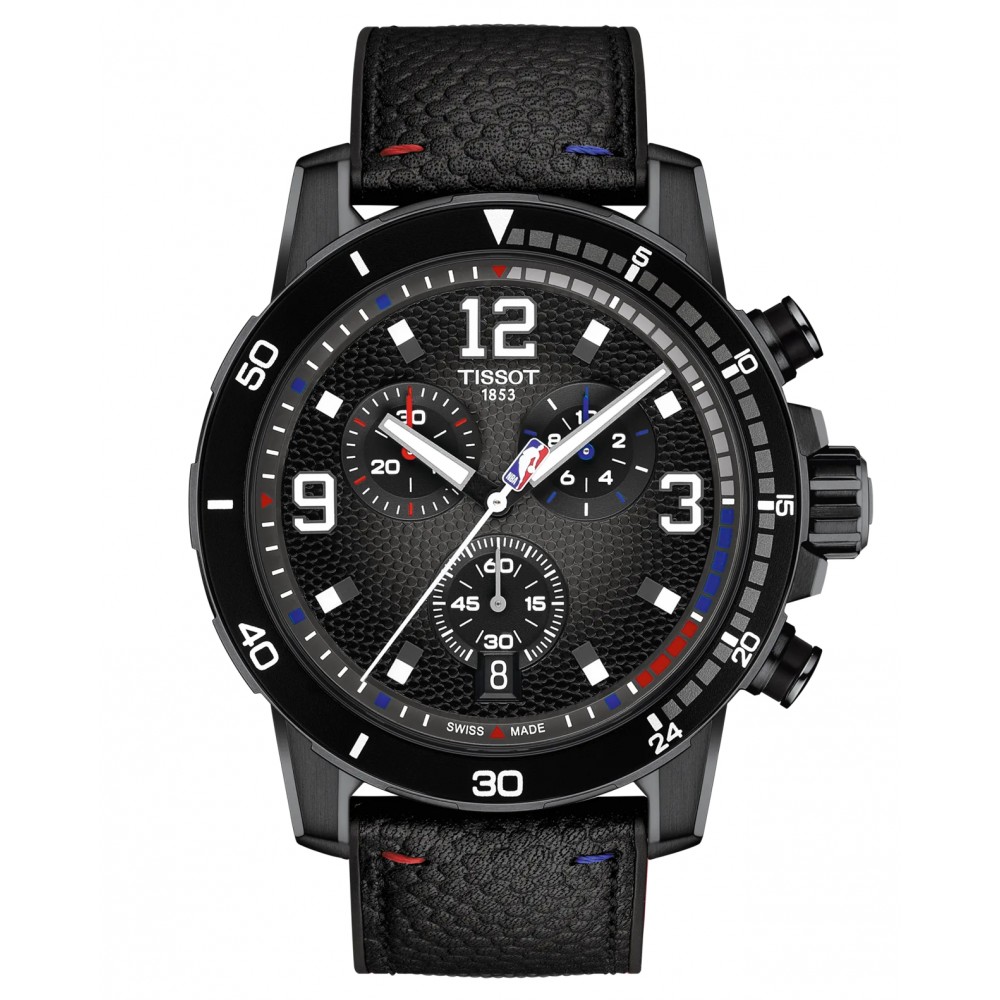 TISSOT T-Sport Supersport NBA Special Edition Ρολόι Ανδρικό Μαύρο Δερμάτινο Λουράκι T1256173706700