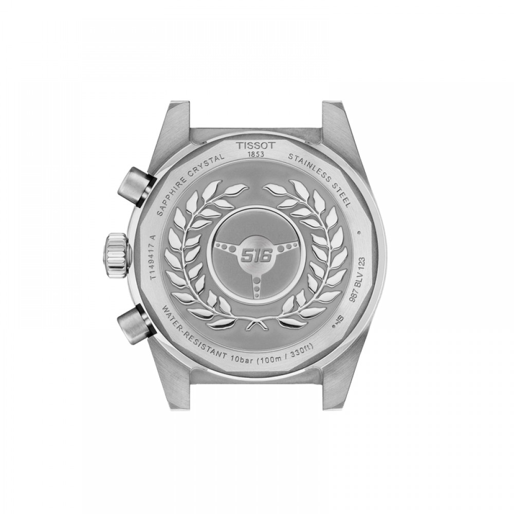 TISSOT T-Sport PR516 Chrono Ρολόι Ανδρικό Ασημί Ανοξείδωτο Ατσάλι μπρασελέ T1494171104101