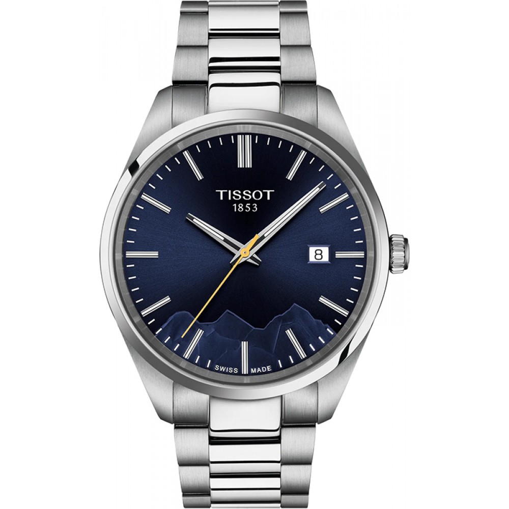 TISSOT T PR 100 Special Edition Jungfraubahn Ρολόι Ανδρικό Ασημί Ανοξείδωτο Ατσάλι μπρασελέ T1504101104102