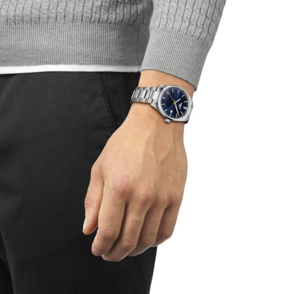 TISSOT T PR 100 Special Edition Jungfraubahn Ρολόι Ανδρικό Ασημί Ανοξείδωτο Ατσάλι μπρασελέ T1504101104102