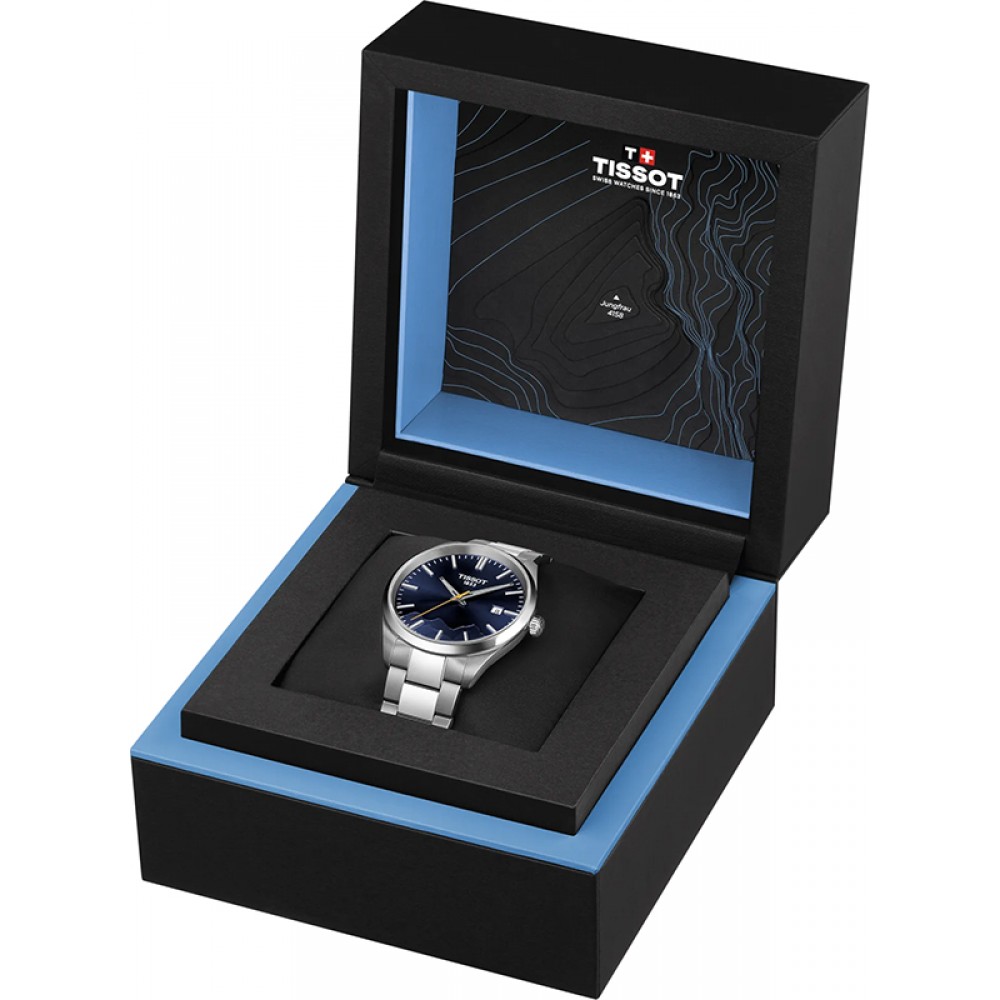 TISSOT T PR 100 Special Edition Jungfraubahn Ρολόι Ανδρικό Ασημί Ανοξείδωτο Ατσάλι μπρασελέ T1504101104102