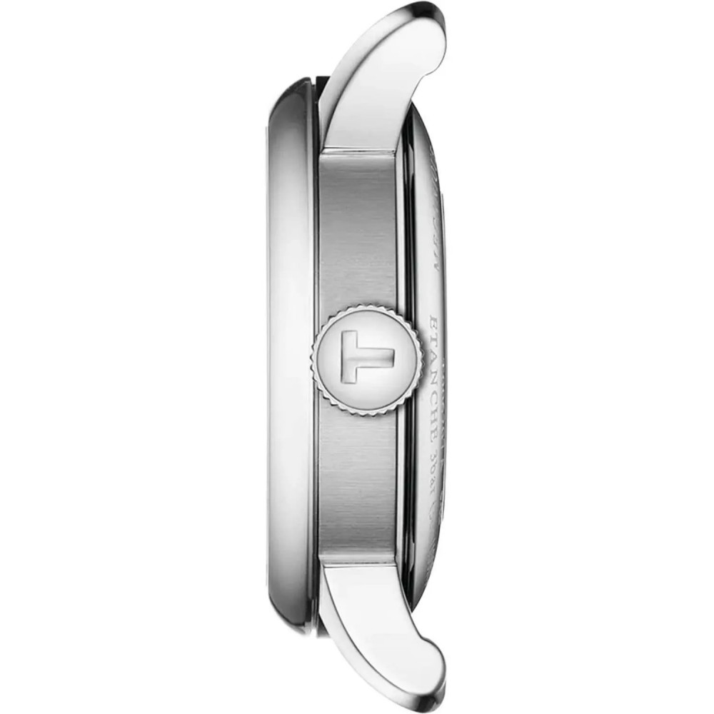 TISSOT T-Classic Le Locle Diamonds Automatic Ρολόι Γυναικείο Μπλε Δερμάτινο Λούρακι T0062071604600