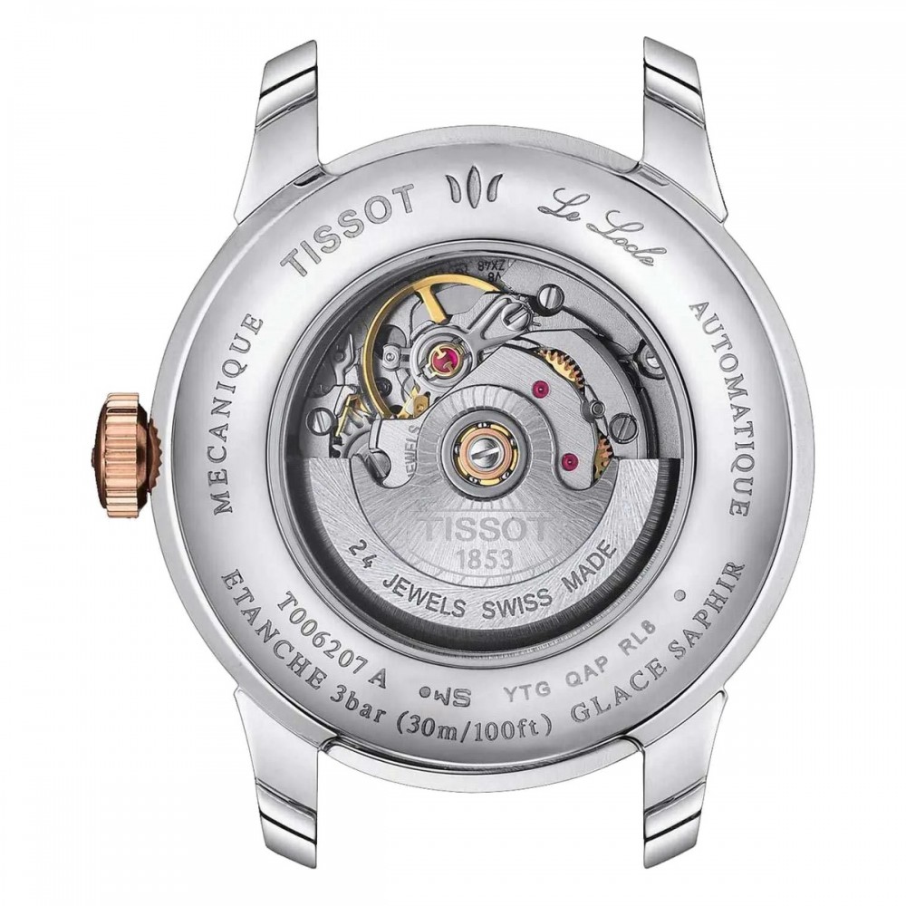 TISSOT T-Classic Le Locle Automatic Ρολόι Γυναικείο Ασημί/Ροζ Επιχρυσωμένο Ανοξείδωτο Ατσάλι μπρασελέ T0062072209600 TISSOT T-Classic Le Locle Automatic Ρολόι Γυναικείο Ασημί/Ροζ Επιχρυσωμένο Ανοξείδωτο Ατσάλι μπρασελέ T0062072209600