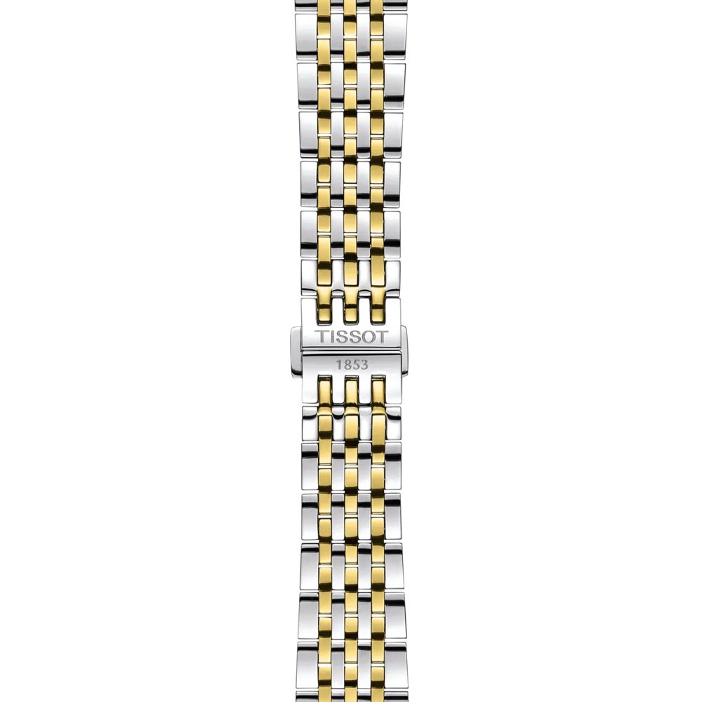 TISSOT T-Classic Le Locle Powermatic 80 Ρολόι Ανδρικό Δίχρωμο Ανοξείδωτο Ατσάλι μπρασελέ T0064072209300