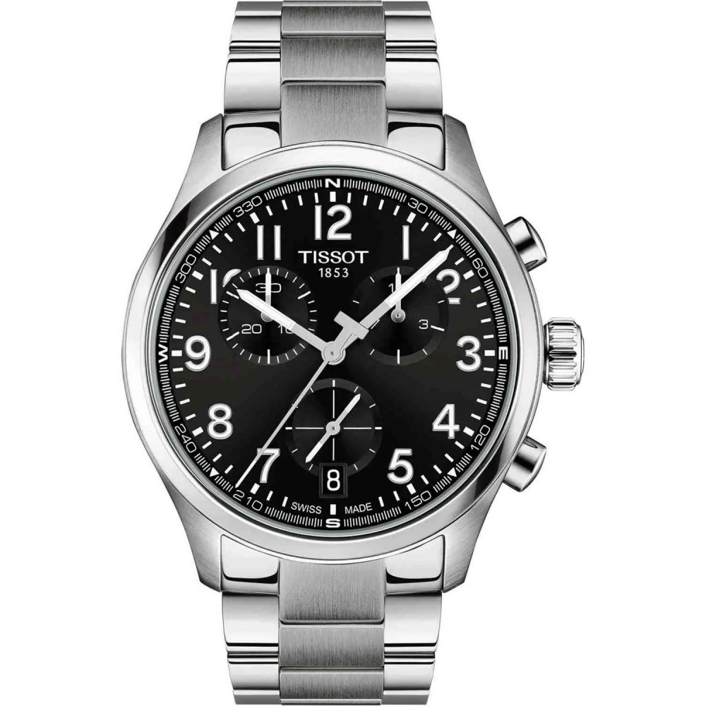 TISSOT T-Sport Chrono L 42mm Ρολόι Ανδρικό Ασημί Ανοξείδωτο Ατσάλι μπρασελέ T1164171105200