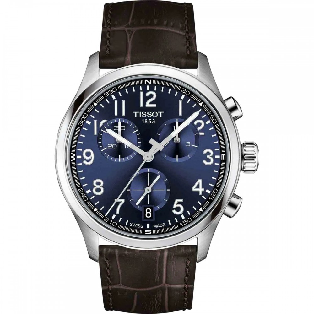 TISSOT T-Sport Chrono L 42mm Ρολόι Ανδρικό Καφέ Δερμάτινο Λουράκι T1164171604200