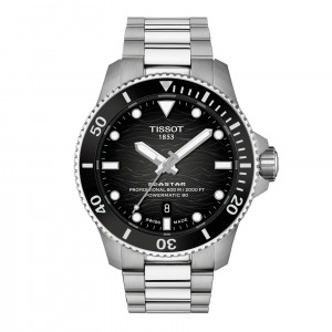 TISSOT Seastar 2000 Professional Powermatic 80 Ρολόι Ανδρικό Ασημί Ανοξείδωτο Ατσάλι μπρασελέ T1209071105100