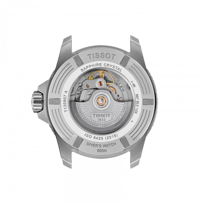 TISSOT Seastar 2000 Professional Powermatic 80 Ρολόι Μαυρό Λουράκι Σιλικόνης T1209071728100