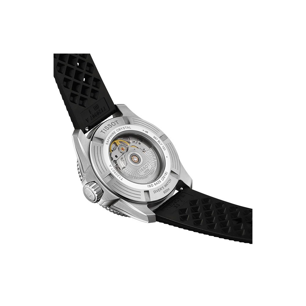 TISSOT Seastar 2000 Professional Powermatic 80 Ρολόι Μαυρό Λουράκι Σιλικόνης T1209071728100 TISSOT Seastar 2000 Professional Powermatic 80 Ρολόι Μαυρό Λουράκι Σιλικόνης T1209071728100