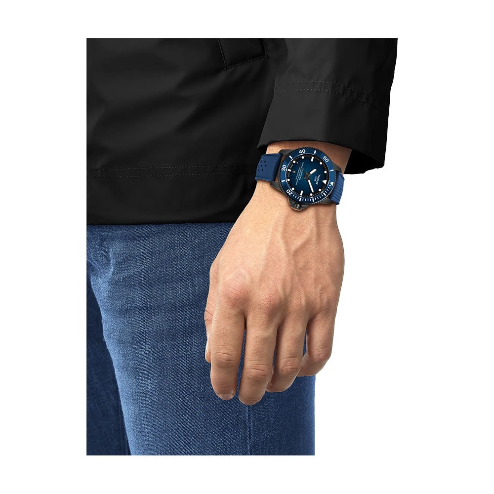 TISSOT Seastar 2000 Professional Powermatic 80 Ρολόι Μπλε Λουράκι Σιλικόνης T1209073704100 TISSOT Seastar 2000 Professional Powermatic 80 Ρολόι Μπλε Λουράκι Σιλικόνης T1209073704100
