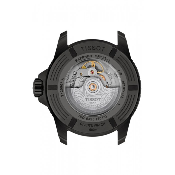 TISSOT Seastar 2000 Professional Powermatic 80 Ρολόι Μαύρο Λουράκι Σιλικόνης T1209073705100