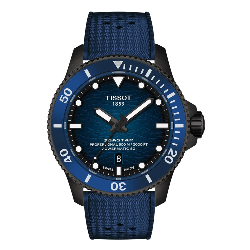 TISSOT Seastar 2000 Professional Powermatic 80 Ρολόι Μπλε Λουράκι Σιλικόνης T1209073704100 TISSOT Seastar 2000 Professional Powermatic 80 Ρολόι Μπλε Λουράκι Σιλικόνης T1209073704100