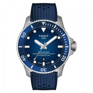 TISSOT Seastar 2000 Professional Powermatic 80 Ρολόι Μπλε Λουράκι Σιλικόνης T1209071704100