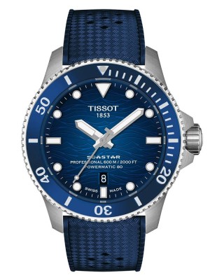 TISSOT Seastar 2000 Professional Powermatic 80 Ρολόι Μπλε Λουράκι Σιλικόνης T1209071704100