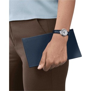 TISSOT T-Lady Bellissima Automatic Lady Ρολόι Γυναικείο Μαύρο Δερμάτινο Λουράκι T1262071601300