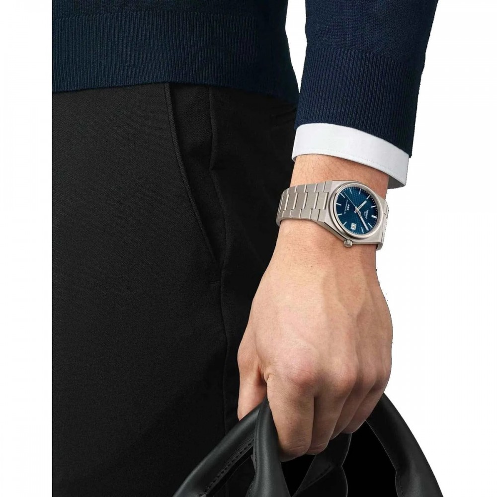 TISSOT T-Classic PRX Powermatic 80 38mm Ρολόι Ανδρικό Ασημί Μπρασελέ Τιτανίου T1378074404100 TISSOT T-Classic PRX Powermatic 80 38mm Ρολόι Ανδρικό Ασημί Μπρασελέ Τιτανίου T1378074404100