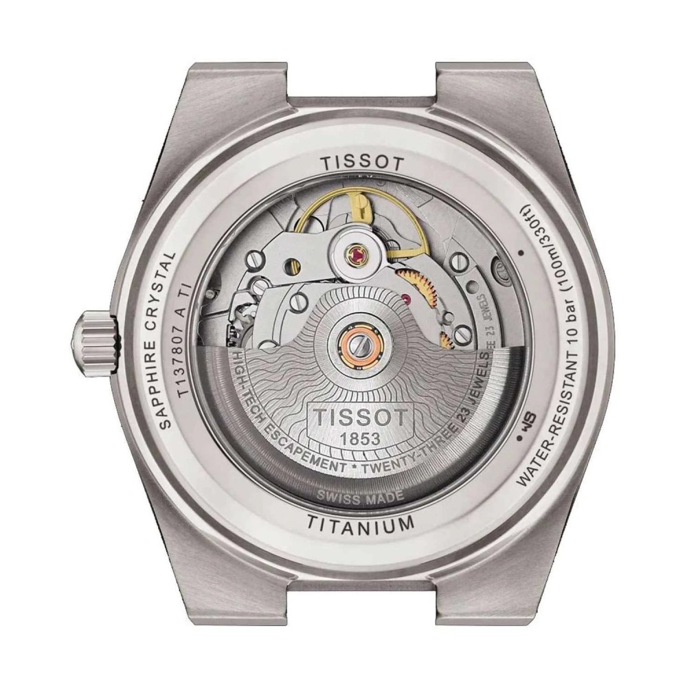 TISSOT T-Classic PRX Powermatic 80 38mm Ρολόι Ανδρικό Ασημί Μπρασελέ Τιτανίου T1378074406100