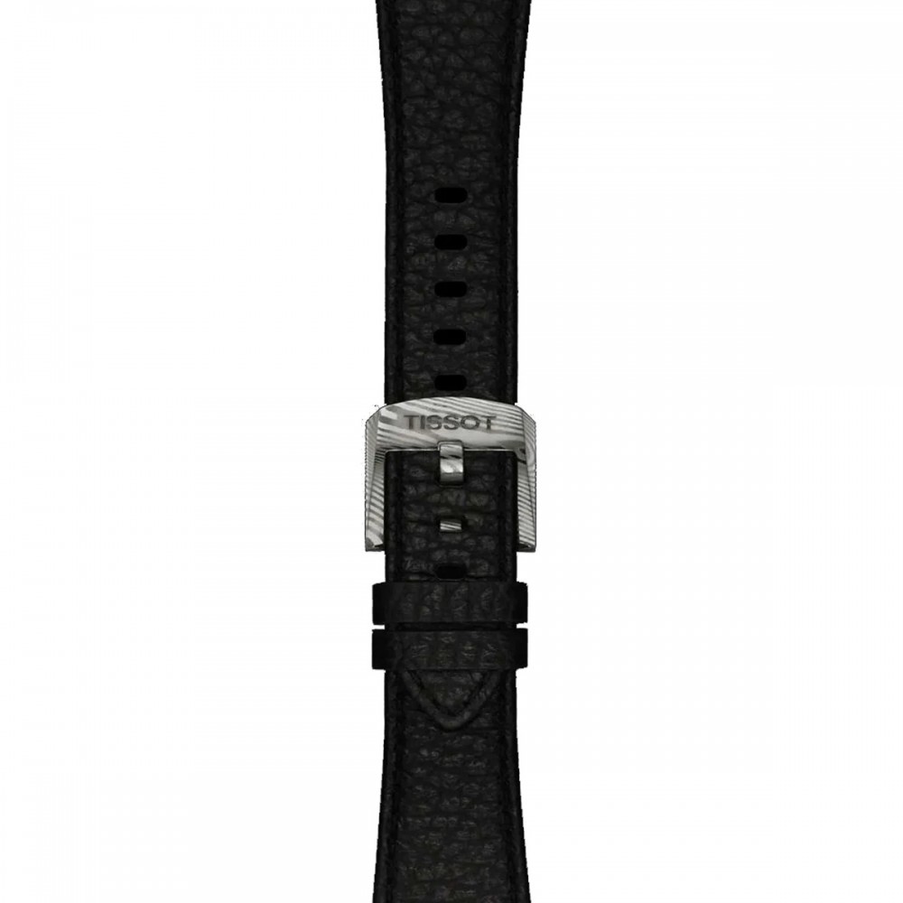 TISSOT T-Classic PRX Damascus Steel Powermatic 80 38mm Ρολόι Ανδρικό Μαύρο Δερμάτινο λουράκι T1378079608100