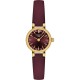 TISSOT T-Lady Lovely Round  Ρολόι Γυναικείο Μπορντό Δερμάτινο Λουράκι T1400093637100