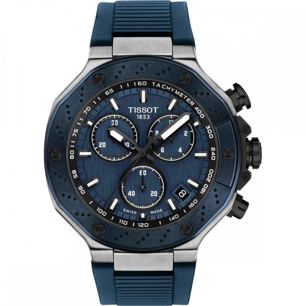 TISSOT T-Sport T-Race Chronograph Ρολόι Ανδρικό Μπλε Καουτσούκ λουράκι T1414172704100