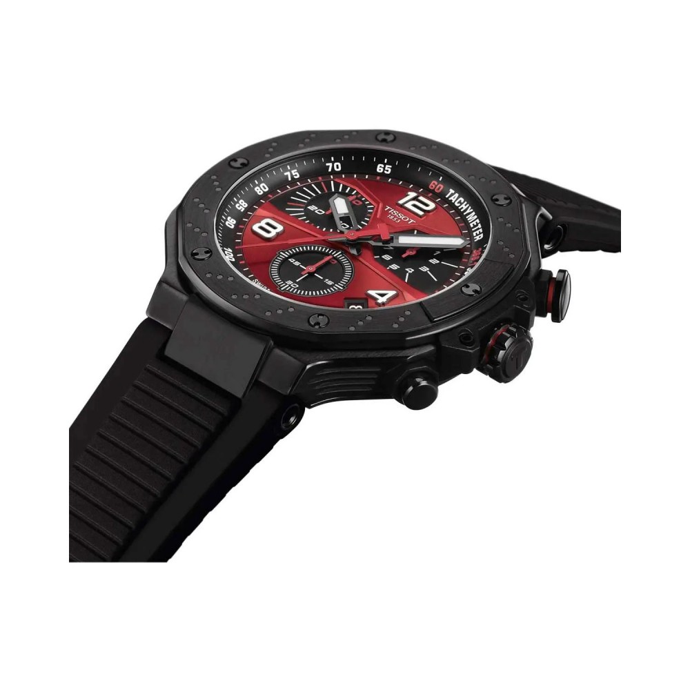 TISSOT T-Race MotoGP 2026 Limited Edition Χρονογράφος Ρολόι Ανδρικό Μαύρο Καουτσούκ λουράκι T1414173742200