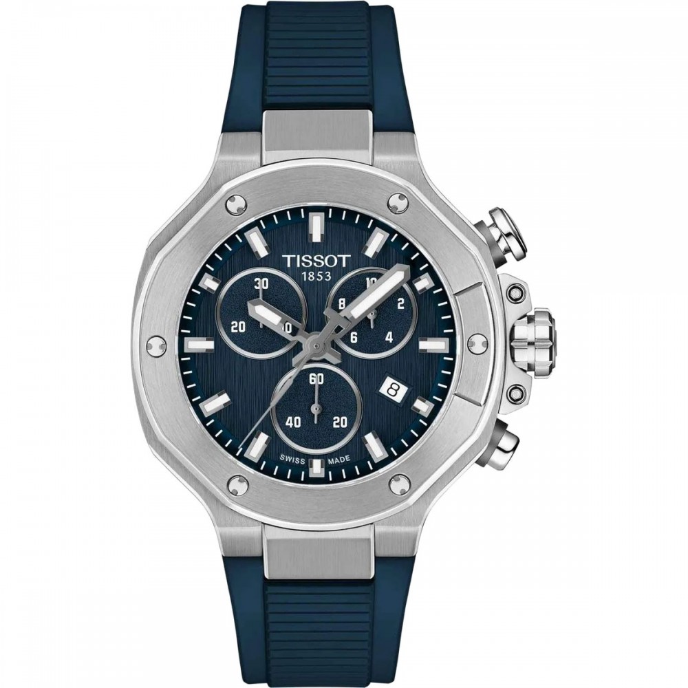 TISSOT T-Sport T-Race Χρονογράφος Ρολόι Μπλε Καουτσούκ λουράκι T1418171704100