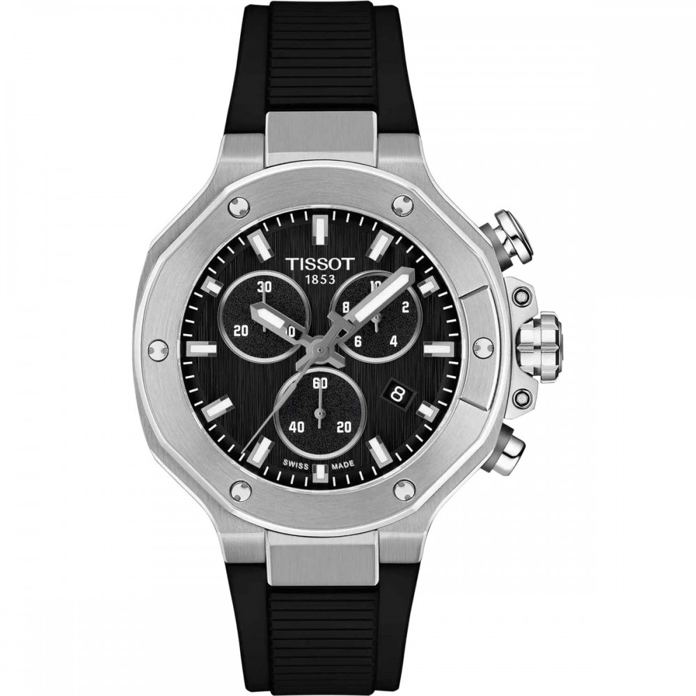 TISSOT T-Sport T-Race Χρονογράφος Ρολόι Γυναικείο Μαύρο Καουτσούκ λουράκι T1418171705100