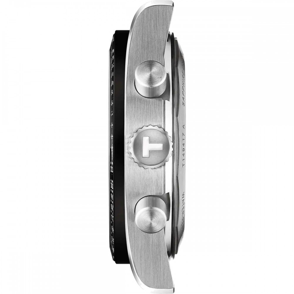 TISSOT T-Sport PR516 Chrono Ρολόι Ανδρικό Ασημί Ανοξείδωτο Ατσάλι μπρασελέ T1494171101100