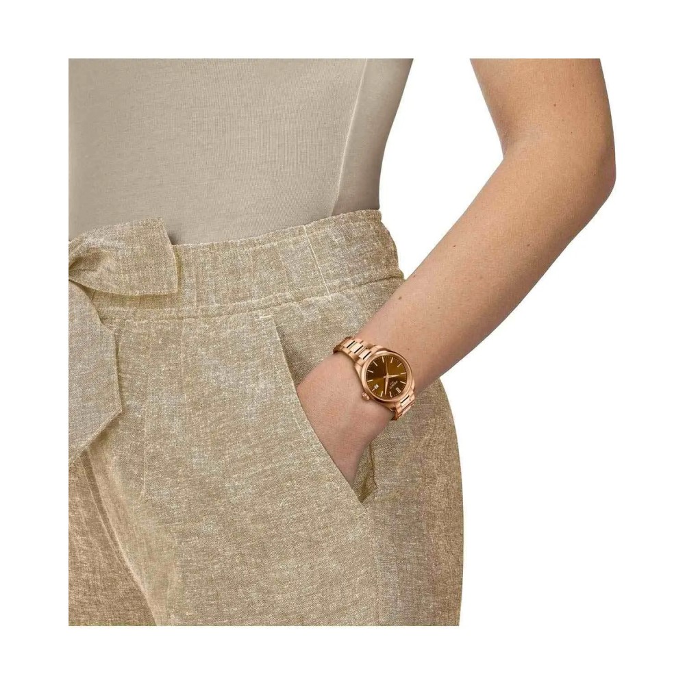 TISSOT T-Classic PR 100 Ρολόι Γυναικείο Ροζ Επιχρυσωμένο Ανοξείδωτο Ατσάλι μπρασελέ T1502103329100 TISSOT T-Classic PR 100 Ρολόι Γυναικείο Ροζ Επιχρυσωμένο Ανοξείδωτο Ατσάλι μπρασελέ T1502103329100