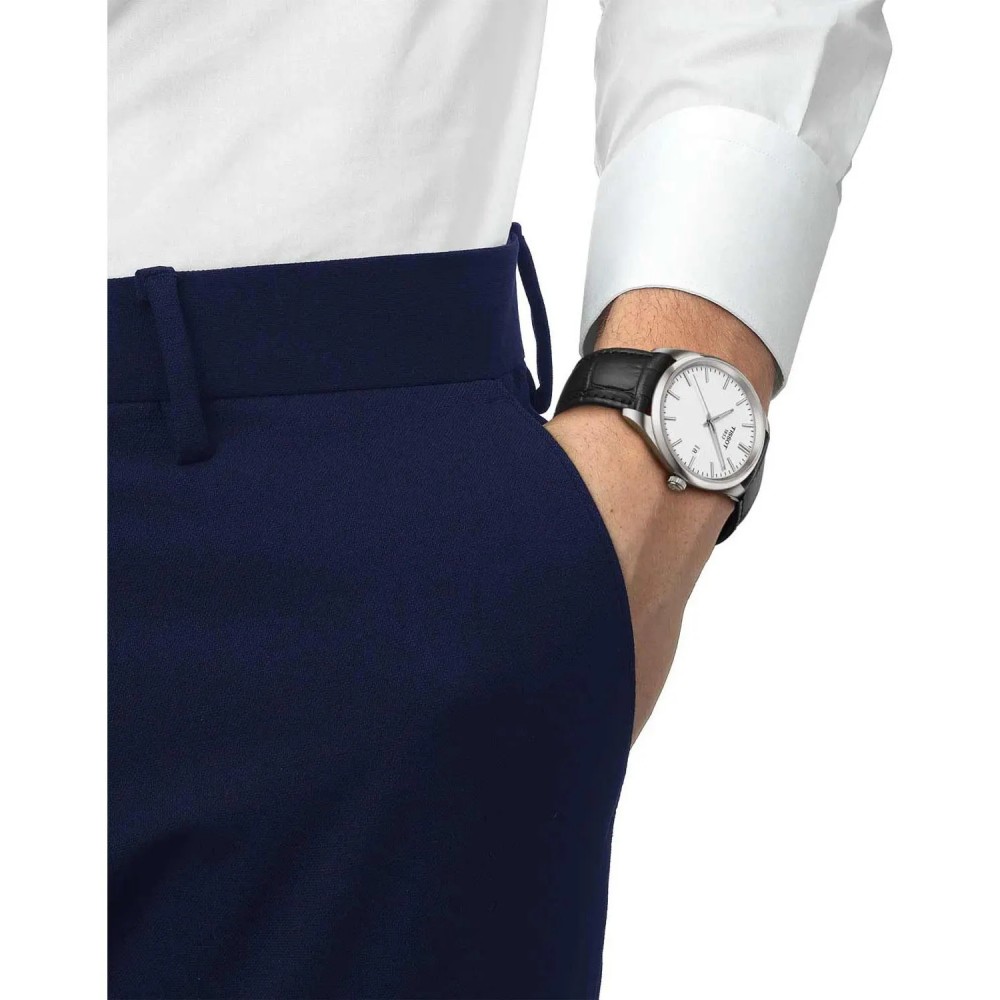 TISSOT T-Classic PR 100 Ρολόι Ανδρικό Μαύρο Δερμάτινο λουράκι T1504101601100 TISSOT T-Classic PR 100 Ρολόι Ανδρικό Μαύρο Δερμάτινο λουράκι T1504101601100