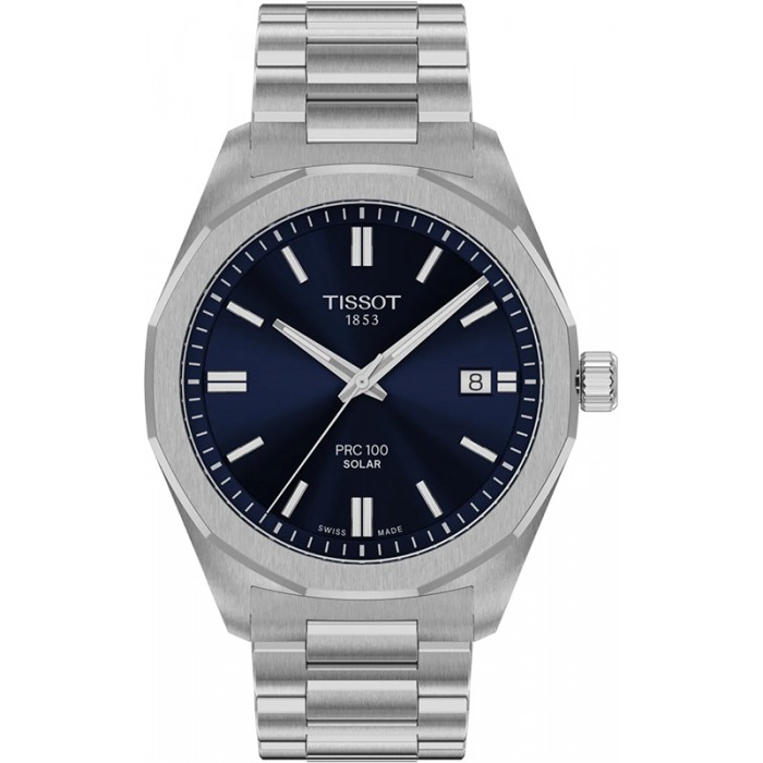 TISSOT T-Classic PRC 100 Solar Ρολόι Ανδρικό Ασημί Ανοξείδωτο Ατσάλι μπρασελέ T1514221104100 TISSOT T-Classic PRC 100 Solar Ρολόι Ανδρικό Ασημί Ανοξείδωτο Ατσάλι μπρασελέ T1514221104100