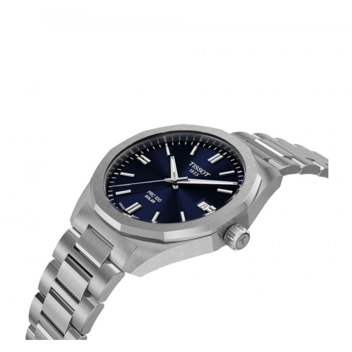 TISSOT T-Classic PRC 100 Solar Ρολόι Ανδρικό Ασημί Ανοξείδωτο Ατσάλι μπρασελέ T1514221104100 TISSOT T-Classic PRC 100 Solar Ρολόι Ανδρικό Ασημί Ανοξείδωτο Ατσάλι μπρασελέ T1514221104100
