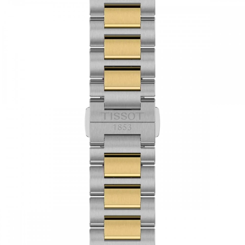 TISSOT T-Classic PRC 100 Solar Ρολόι Ανδρικό Δίχρωμο Ανοξείδωτο Ατσάλι μπρασελέ T1514222203100