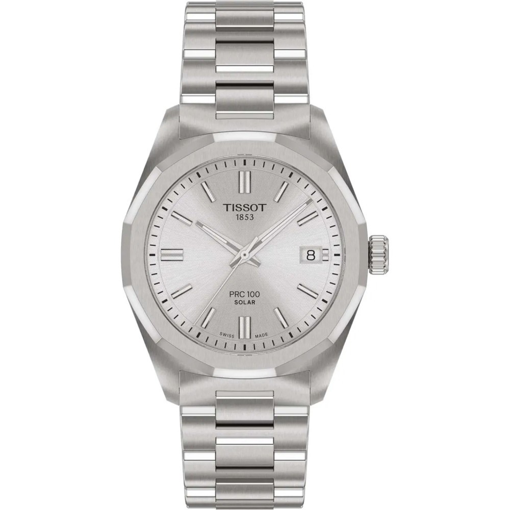 TISSOT T-Classic PRC 100 Solar Ρολόι Γυναικείο Ασημί Ανοξείδωτο Ατσάλι μπρασελέ T1518221103100 TISSOT T-Classic PRC 100 Solar Ρολόι Γυναικείο Ασημί Ανοξείδωτο Ατσάλι μπρασελέ T1518221103100