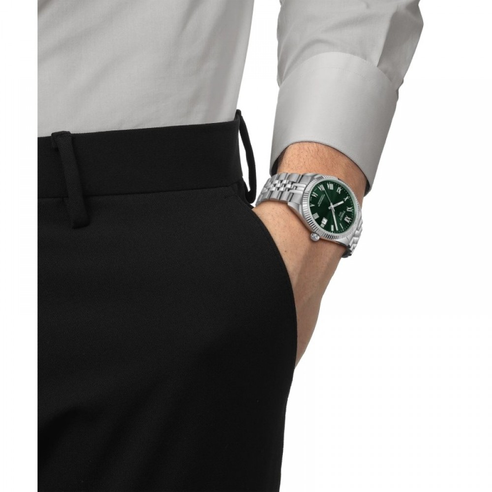 TISSOT Ballade COSC Αυτόματο Ρολόι Ανδρικό Ασημί Ανοξείδωτο Ατσάλι μπρασελέ T1564081109300