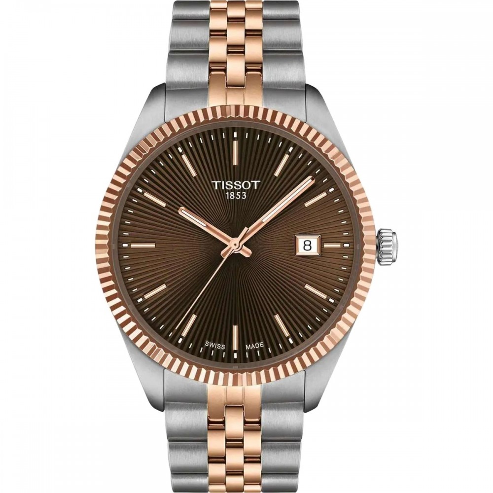 TISSOT T-Classic Ballade Ρολόι Ανδρικό Ασημί/Ροζ επιχρυσωμένο Ανοξείδωτο Ατσάλι μπρασελέ T1564102229101