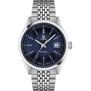 TISSOT Heritage Visodate Powermatic 80 Ρολόι Ανδρικό Ασημί Ανοξείδωτο Ατσάλι μπρασελέ T1574071104100