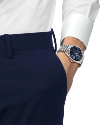 TISSOT Heritage Visodate Powermatic 80 Ρολόι Ανδρικό Ασημί Ανοξείδωτο Ατσάλι μπρασελέ T1574071104100